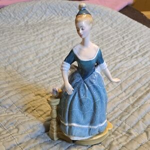 Elegant Blue Porcelain Figurine